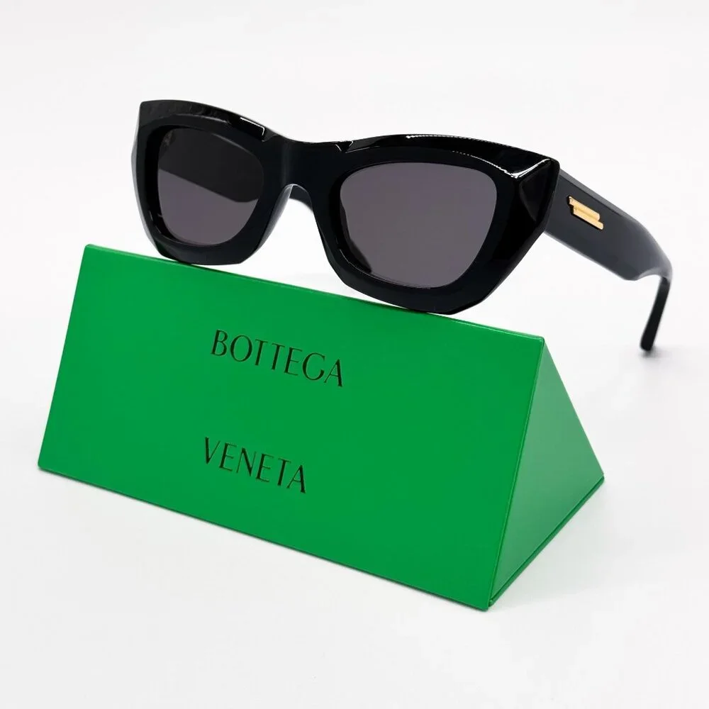 NEW BOTTEGA VENETA SUNGLASSES BV1251S 001 BLACK WOMEN EYEWEAR